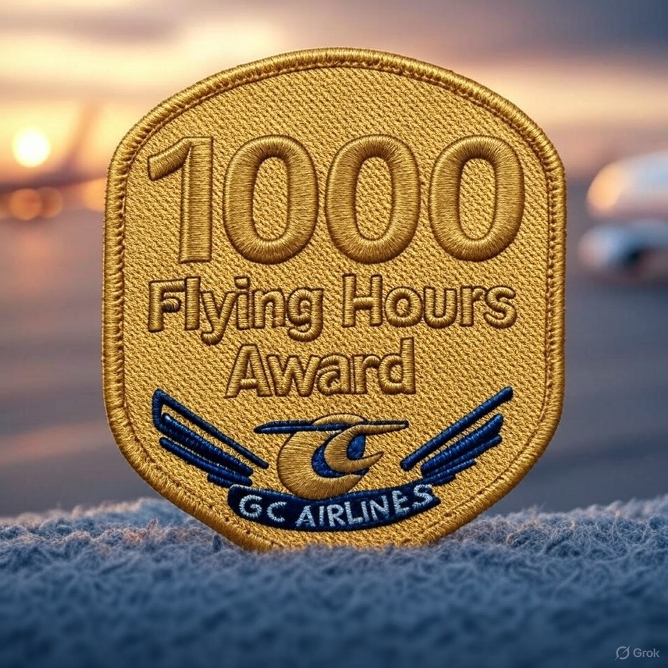 1000 Hour Flight Time Award